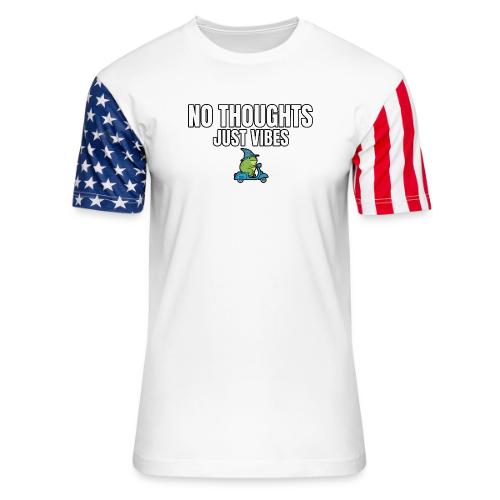 No Thoughts Just Vibes Funny Frog Shirt - Unisex Stars & Stripes T-Shirt