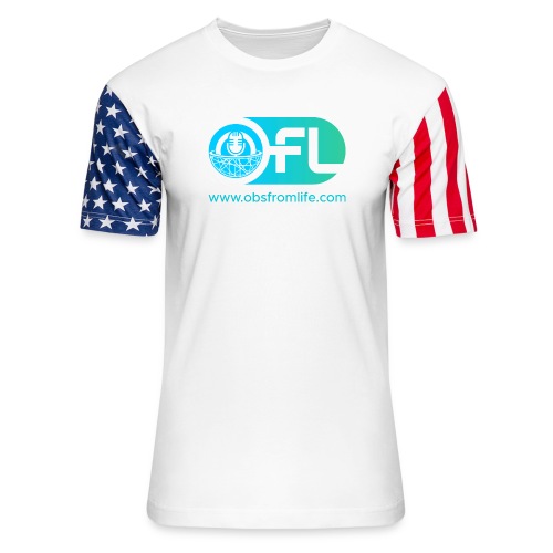 Observations from Life Logo with Web Address - Unisex Stars & Stripes T-Shirt