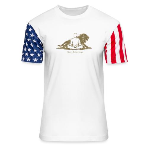Silence Builds Kings Meditation Lion - Unisex Stars & Stripes T-Shirt