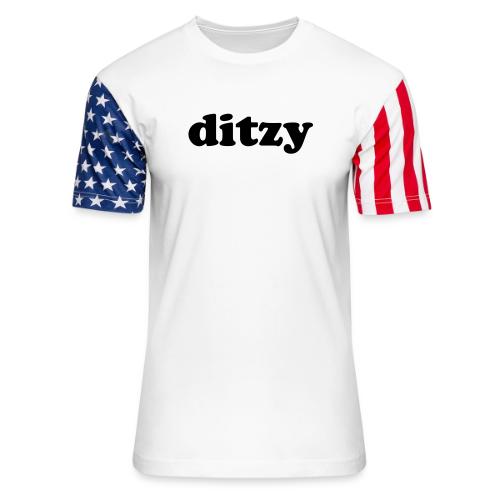 Funny Quotes - Ditzy - Unisex Stars & Stripes T-Shirt