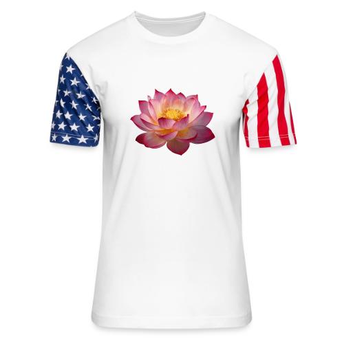 Serenity Lotus Grace - Unisex Stars & Stripes T-Shirt