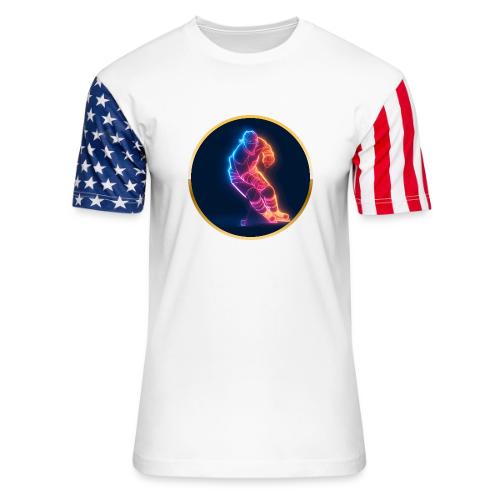 Hockey: Neon Hockey Sketch - Unisex Stars & Stripes T-Shirt