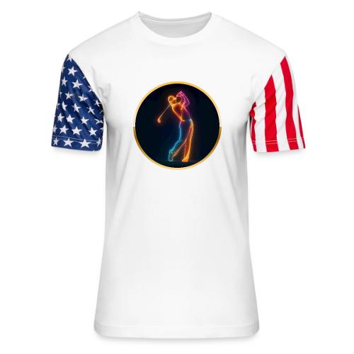 Neon Golf Motion - Unisex Stars & Stripes T-Shirt