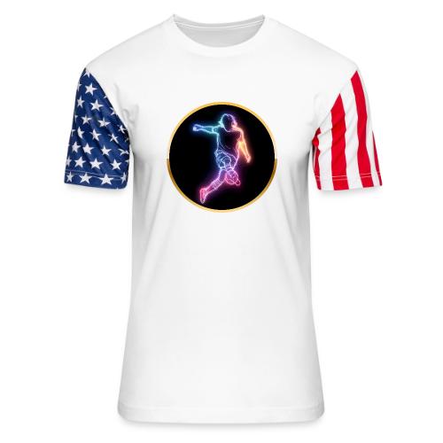 Soccer: Neon Goal Fusion - Unisex Stars & Stripes T-Shirt