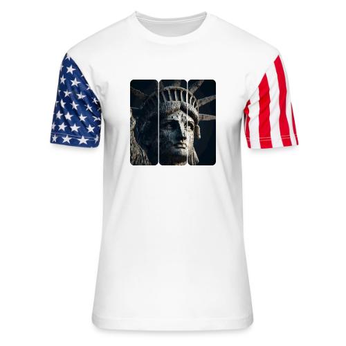 USA: Liberty in Shadows - Unisex Stars & Stripes T-Shirt