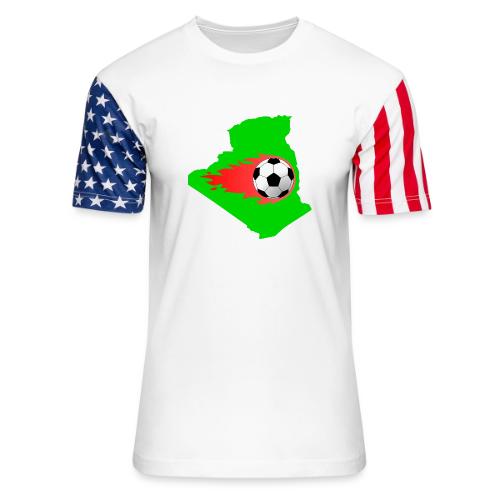 Algerian Football Fire - Unisex Stars & Stripes T-Shirt