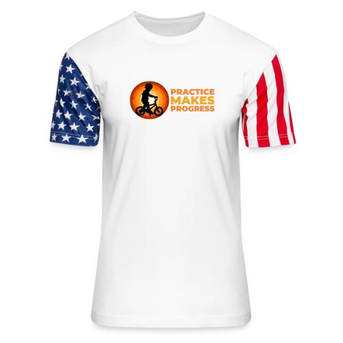 Practice makes progress - Unisex Stars & Stripes T-Shirt