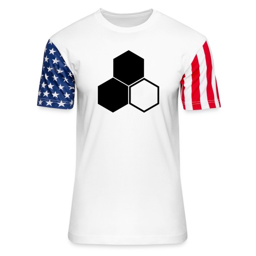 F3 Invisible Woman Logo - Unisex Stars & Stripes T-Shirt