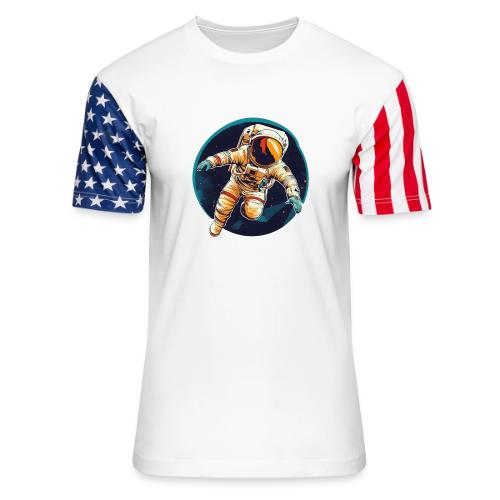 Astronaut: Dream, explore, discover! - Unisex Stars & Stripes T-Shirt