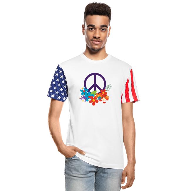 Hippie Peace Design With Flowers