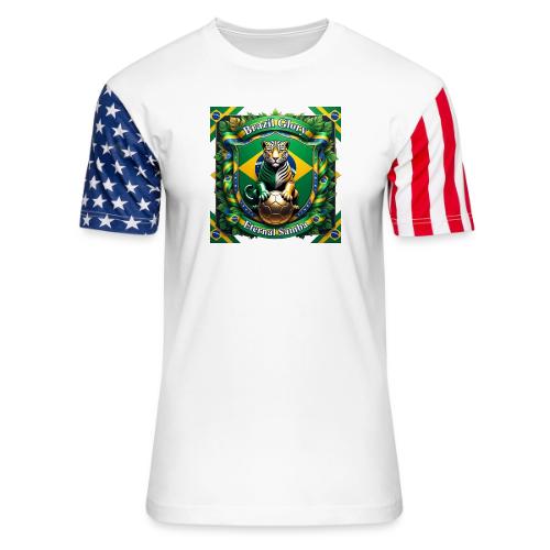 Brazil Jaguar Glory T-Shirt, Flag Pride Badge Gift - Unisex Stars & Stripes T-Shirt
