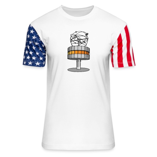 World time clock Berlin - Unisex Stars & Stripes T-Shirt