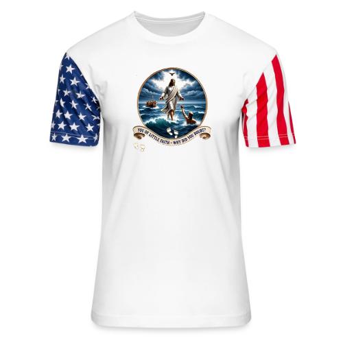 Walking On Water Faith T Shirt, Christian Miracle - Unisex Stars & Stripes T-Shirt