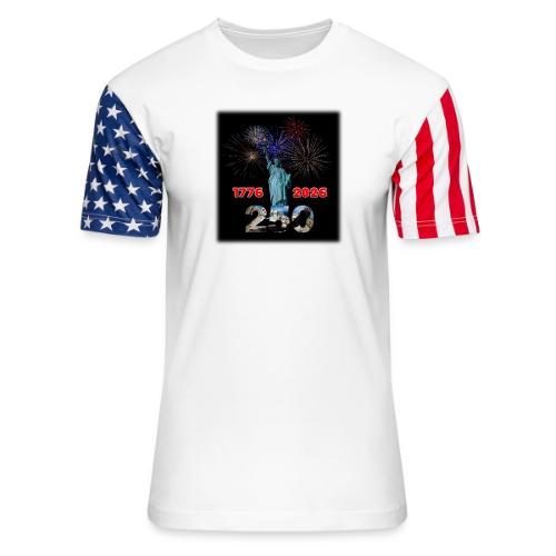 1776 - 2026 - 250 Years USA | Fireworks - Unisex Stars & Stripes T-Shirt
