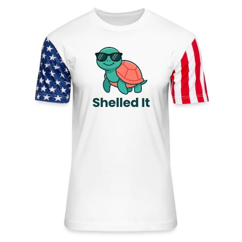 Funny Turtle Sunglasses Shelled It Cute Gift - Unisex Stars & Stripes T-Shirt