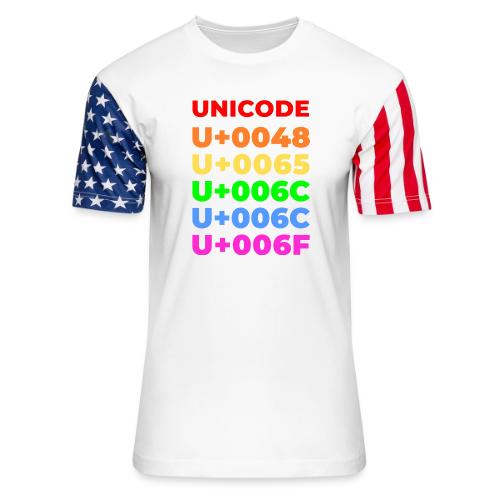 Hello, in unicode - Unisex Stars & Stripes T-Shirt