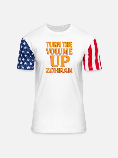 Turn the Volume Up Shirt - Unisex Stars & Stripes T-Shirt - white