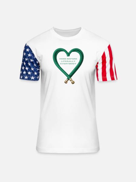 Hose Heart Humor - Unisex Stars & Stripes T-Shirt - white