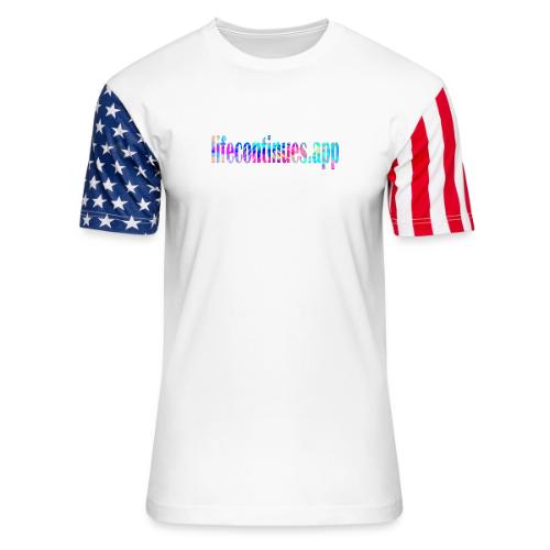 Lifecontinues.app1 - Unisex Stars & Stripes T-Shirt