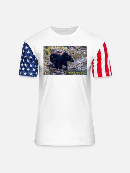 Choose The Bear - Unisex Stars & Stripes T-Shirt - white