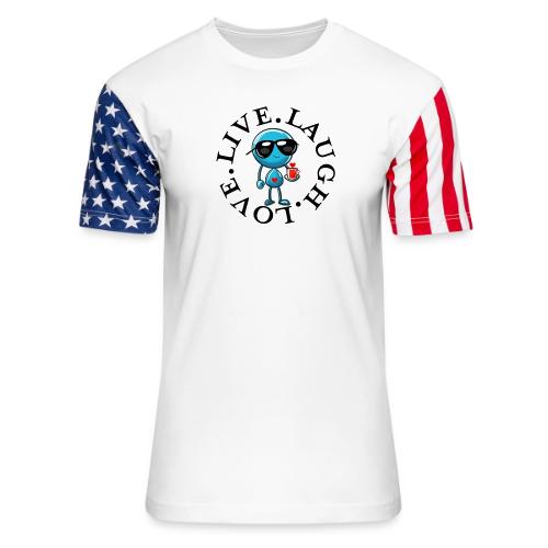 Circle Remember to live laugh love - Unisex Stars & Stripes T-Shirt
