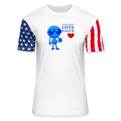Smoon City_Saint Tropez Côte d'Azur - Unisex Stars & Stripes T-Shirt