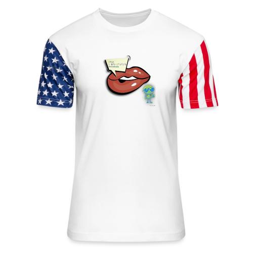 Smoon City_I wear lipstick - Unisex Stars & Stripes T-Shirt