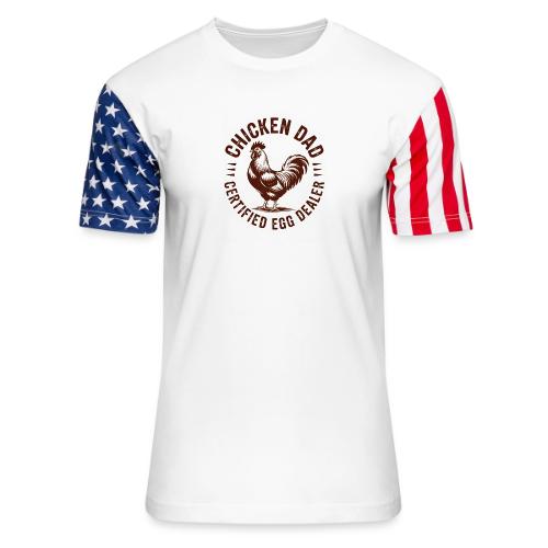 Chicken Dad – Certified Egg Dealer - Unisex Stars & Stripes T-Shirt