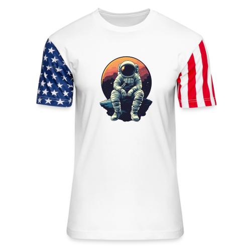 Astronaut in the Void - Unisex Stars & Stripes T-Shirt