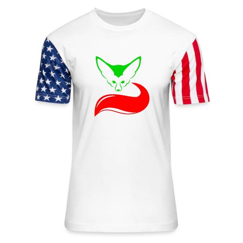 The Fennec, the Desert Fox of Algeria - Unisex Stars & Stripes T-Shirt