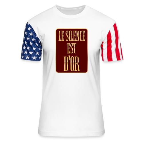 Silence is golden - Unisex Stars & Stripes T-Shirt