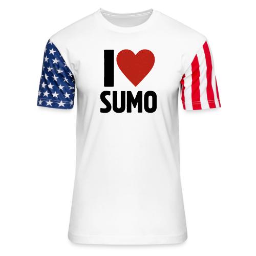 I Love Sumo – Bold Minimalist Sumo Wrestling Fan - Unisex Stars & Stripes T-Shirt