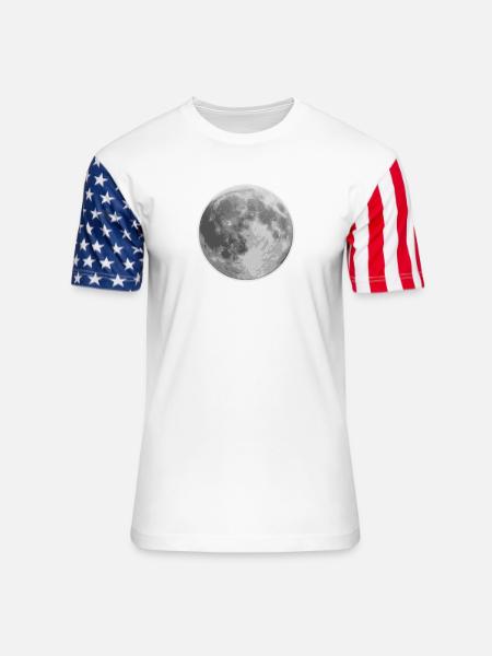 Lune - T-shirt Stars & Stripes unisexe - blanc