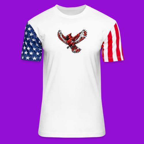 Cardinal in Flight - Unisex Stars & Stripes T-Shirt