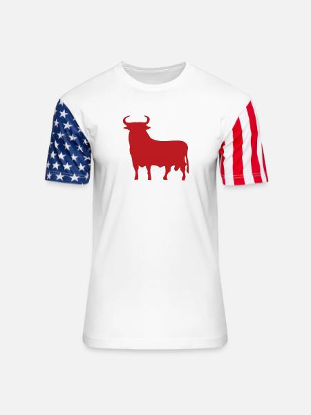 Spanish Bull - Unisex Stars & Stripes T-Shirt - white