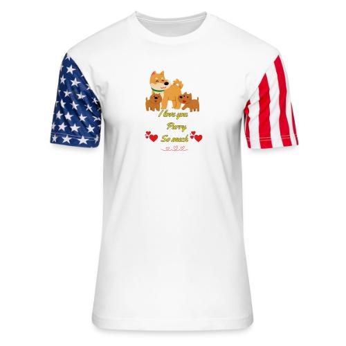 Cute Dog Family Love – “I Love You Purry So much - Unisex Stars & Stripes T-Shirt