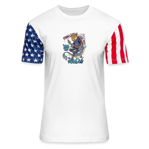 Kitsune Street Rebel - Unisex Stars & Stripes T-Shirt
