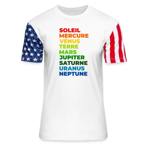 Solar System in Color - Unisex Stars & Stripes T-Shirt