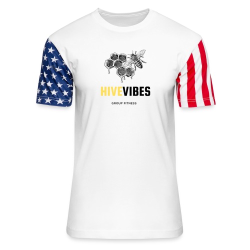 Hive Vibes Group Fitness Swag 2 - Unisex Stars & Stripes T-Shirt