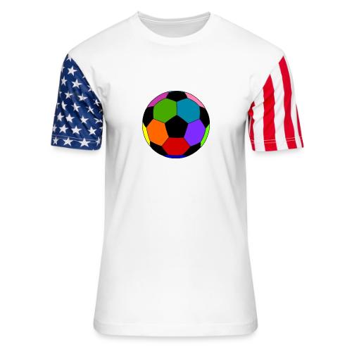 Multi-colored soccer ball - Unisex Stars & Stripes T-Shirt