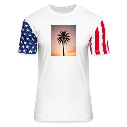 palm peace - Unisex Stars & Stripes T-Shirt