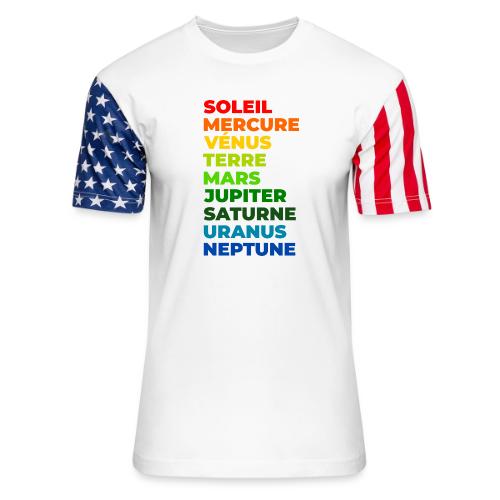 Solar System in Color - Unisex Stars & Stripes T-Shirt