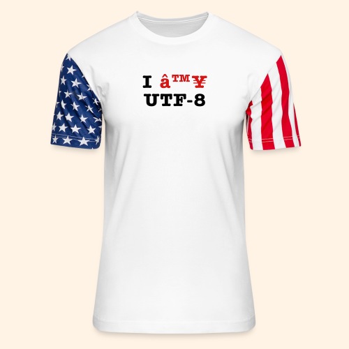 I â™¥ UTF-8 - Unisex Stars & Stripes T-Shirt
