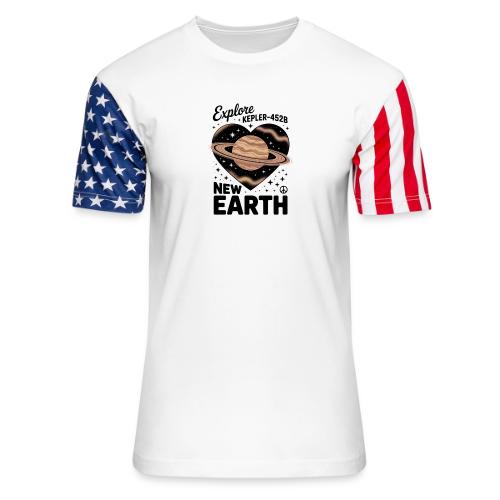 Explore Kepler-452b – New Earth Adventure - Unisex Stars & Stripes T-Shirt