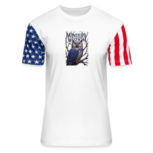 Crystalized Forest Owl T-Shirt - Unisex Stars & Stripes T-Shirt