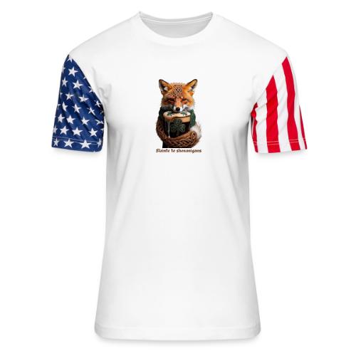 Sly Emerald Fox Toast T-Shirt - Unisex Stars & Stripes T-Shirt