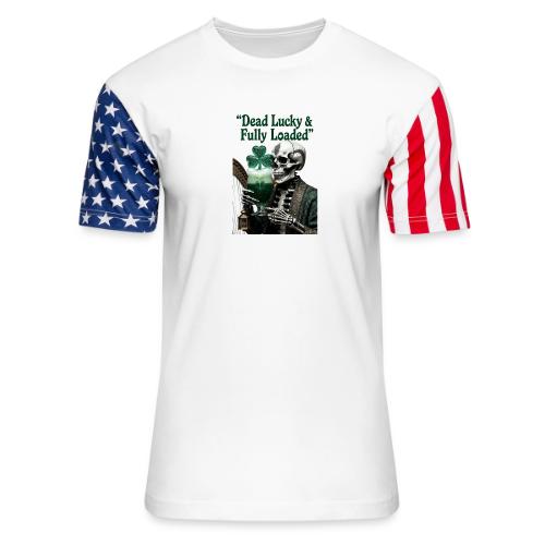 Lucky Skeleton Stout T-Shirt - Unisex Stars & Stripes T-Shirt
