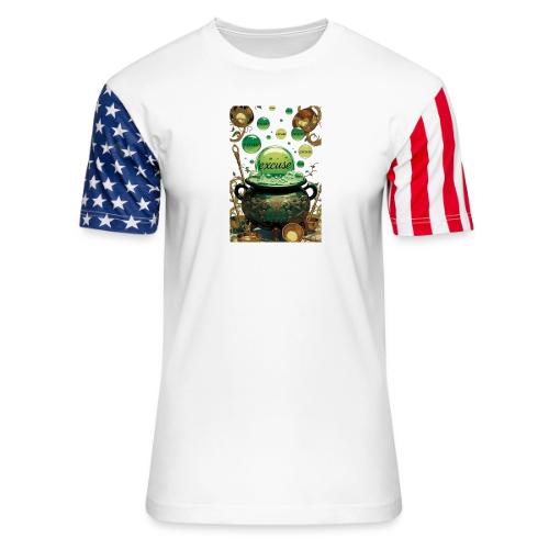 Emerald Excuses Cauldron Graphic Tee - Unisex Stars & Stripes T-Shirt