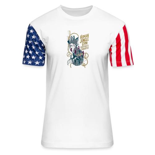 Human Jungle Gym Fox Tee - Unisex Stars & Stripes T-Shirt