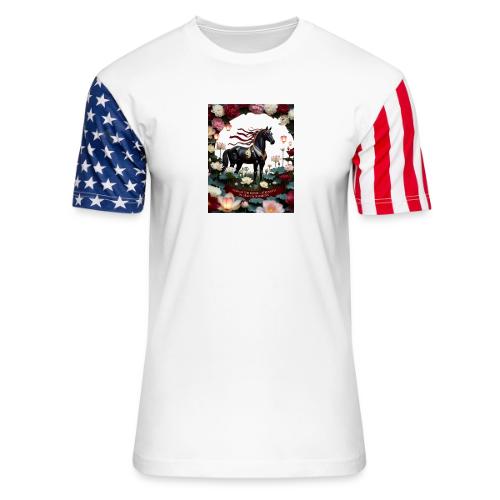 Year of the Horse Harmony T Shirt, Lunar New Year - Unisex Stars & Stripes T-Shirt